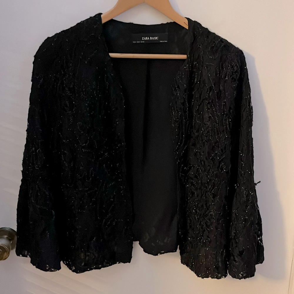 Zara black bolero jacket size medium